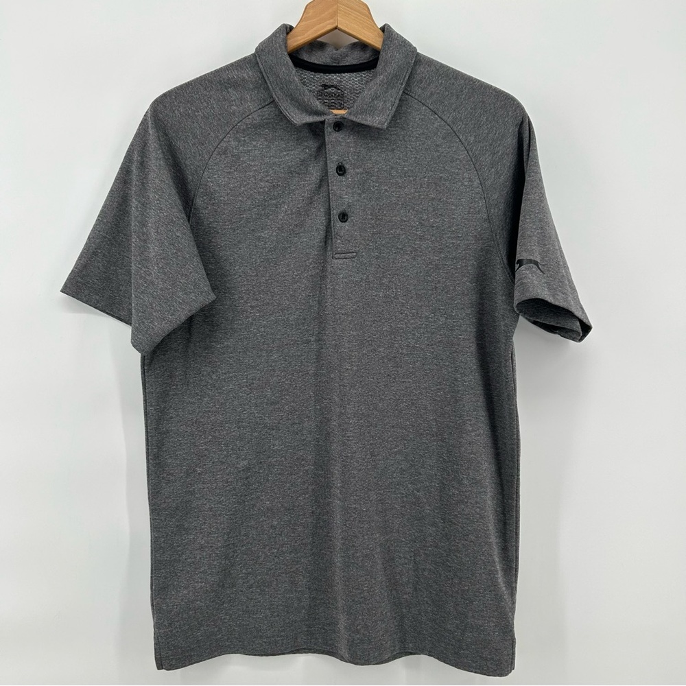 Slazenger Golf Polo Mens Medium Gray Short Sleeve Casual‎ Shirt Classic Sporty